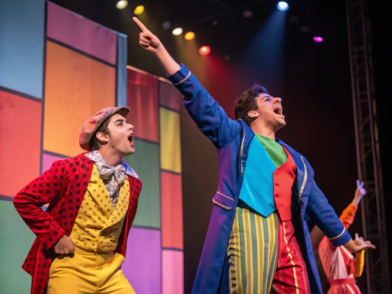 A photograph of a CRES-organized theatrical performance, capturing the energy and emotion of the actors on stage and the captivated audience.